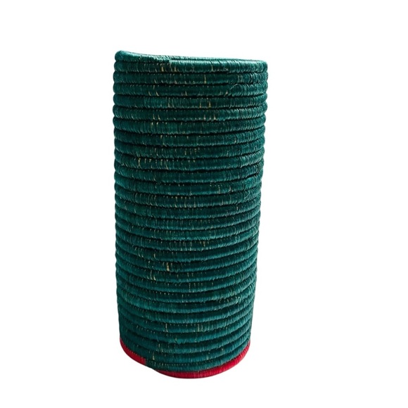 Handmade Woven Wine Bottle Holder from Rwanda or Vase - Picture 4 of 12